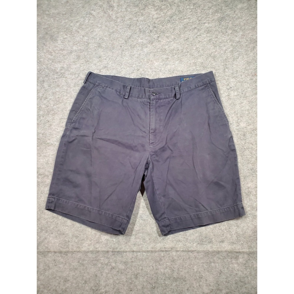 Polo Ralph Lauren Chino Shorts Men 36 Grey Classic Fit 9 Inch Twill Preppy Golf